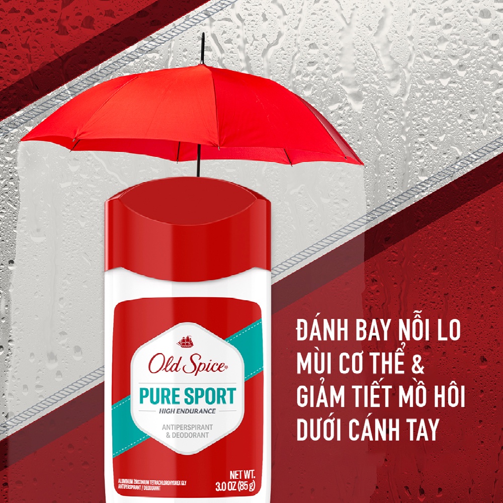 Sáp Khử Mùi Old Spice Pure Sport Hight Endurance Antiperspirant & Deodorant 85g