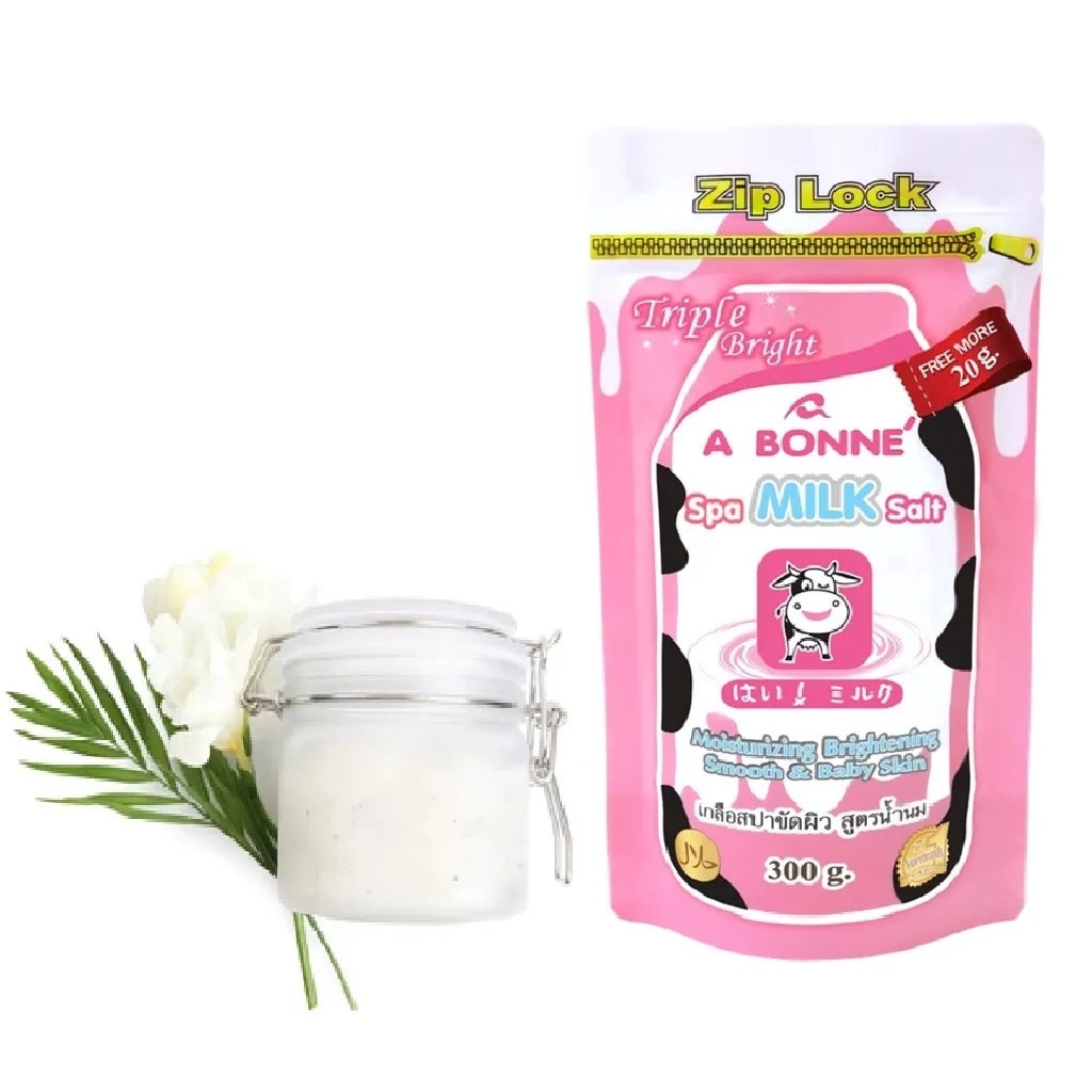 Muối Tắm Sữa A Bonne Spa Milk Salt Làm Trắng & Mềm Mịn Da 300g