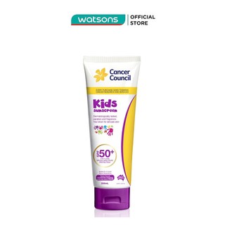 Kem chống nắng cancer council kids dành cho trẻ em spf50+ uva-uvb 250ml