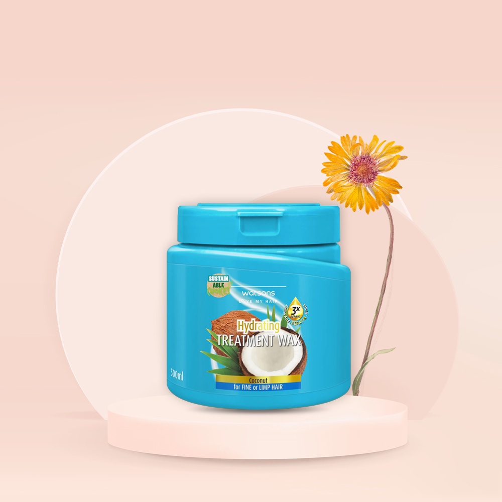 Kem Ủ Tóc Watsons Treatment Wax Coconut for Fine Or Limp Hair 500ml