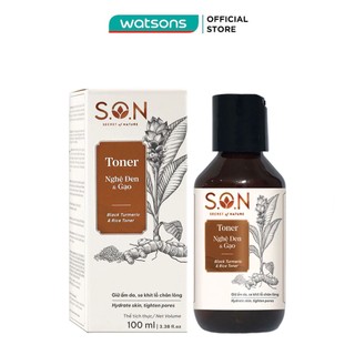 Toner s.o.n nghệ đen & gạo 100ml