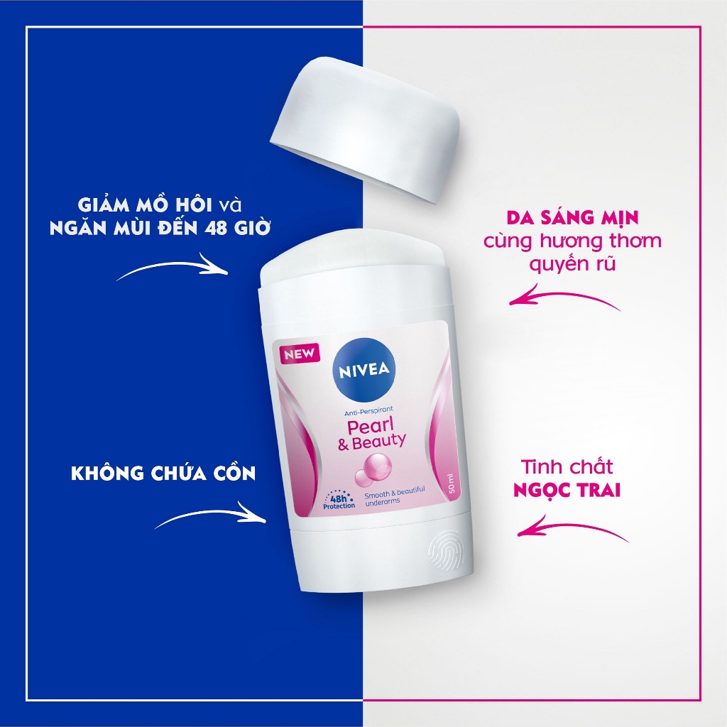 Sáp Ngăn Mùi Nivea Ngọc Trai Đẹp Quyến Rũ Pearl & Beauty 50ml