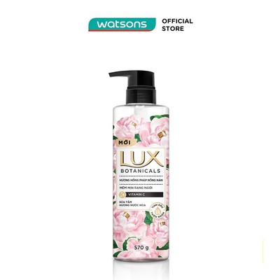 Sữa Tắm Lux Botanicals Hương Hồng Pháp Nồng Nàn 570g (562ml)