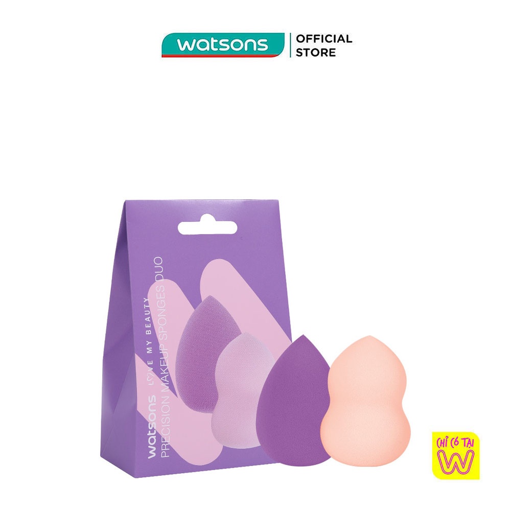 Mút Trang Điểm Watsons Oval Makeup Sponge 2Pcs