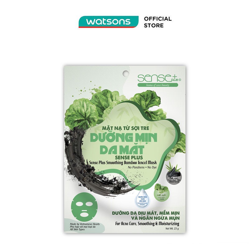 Mặt Nạ Sense Plus Từ Sợi Tre Dưỡng Mịn Da Mặt 23g