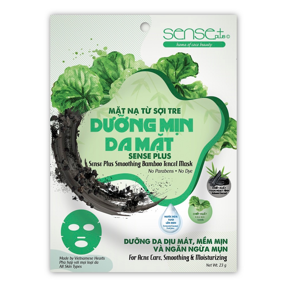 Mặt Nạ Sense Plus Từ Sợi Tre Dưỡng Mịn Da Mặt 23g