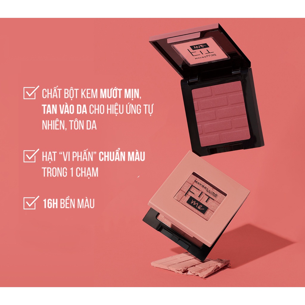 Phấn Má Hồng Maybelline Fit Me Mono Blush Mịn Mướt 16h 4.5g