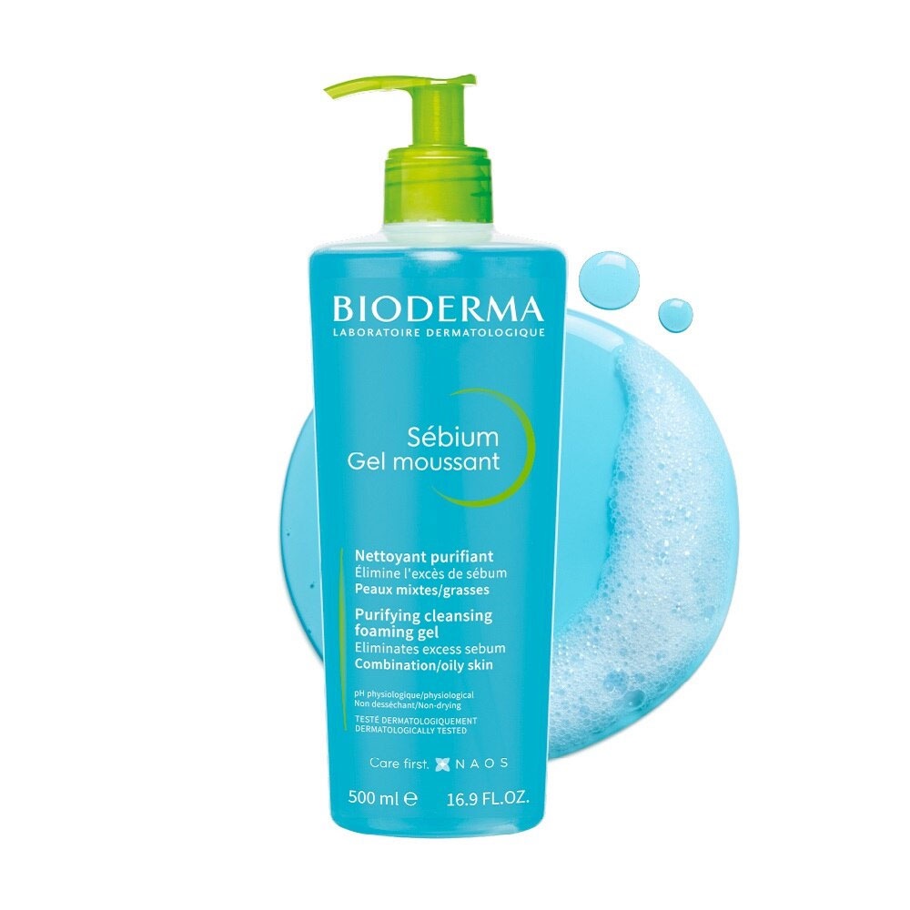 [Mã FMCGWA102 giảm 10% đơn 400K] Gel Rửa Mặt Bioderma Sébium Gel Moussant 500ml