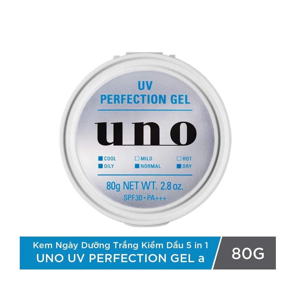 Gel Dưỡng Trắng UNO Kiểm Soát Nhờn 5 Trong 1 UV Perfection 80g