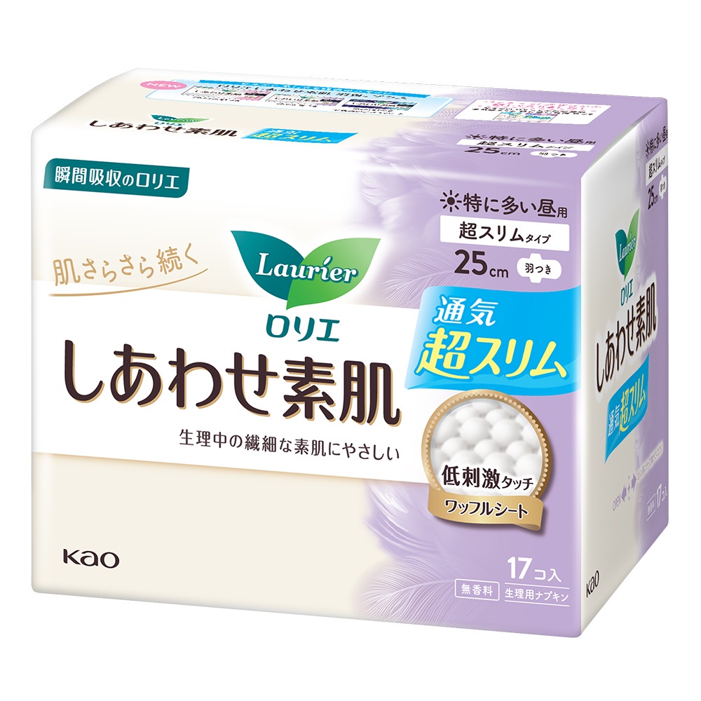 Băng Vệ Sinh Laurier Happy Skin Siêu Mỏng Ban Ngày 25cm 17 Miếng