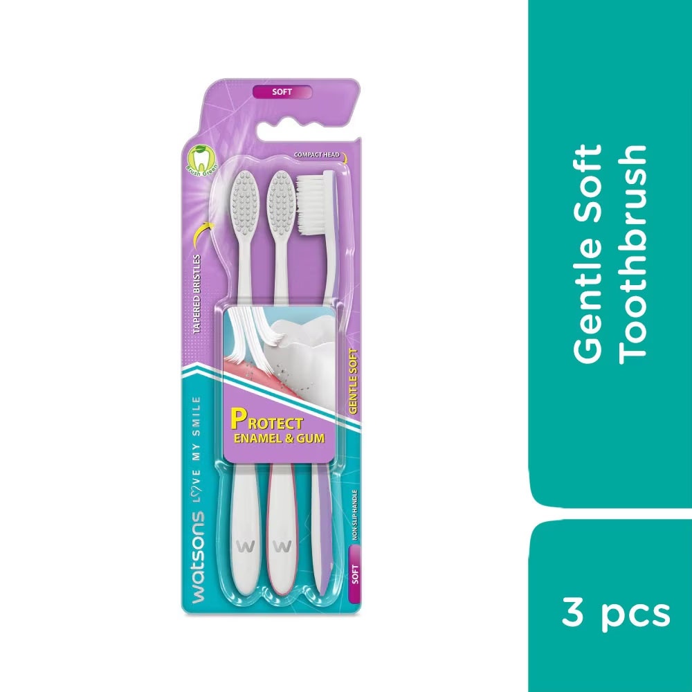 Bàn Chải Đánh Răng Watsons Gentle Soft Toothbrush 3 cây