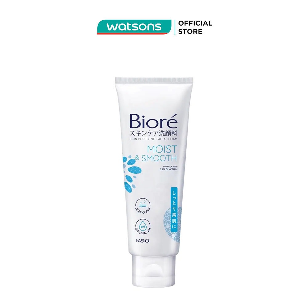 Sữa Rửa Mặt Bioré Thanh Lọc Da Dưỡng Ẩm Và Làm Mịn Da 100g