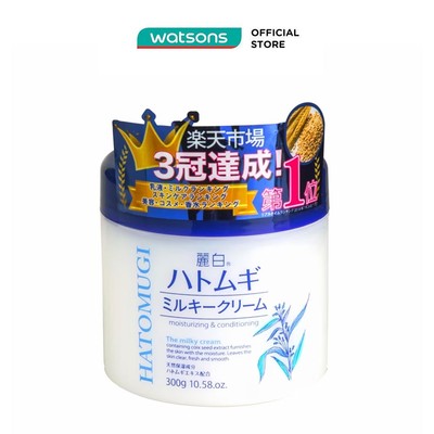 [Mã FMCGWA101 giảm 8% đơn 250K] Kem Dưỡng Trắng Da Reihaku Hatomugi Milky Cream 300g