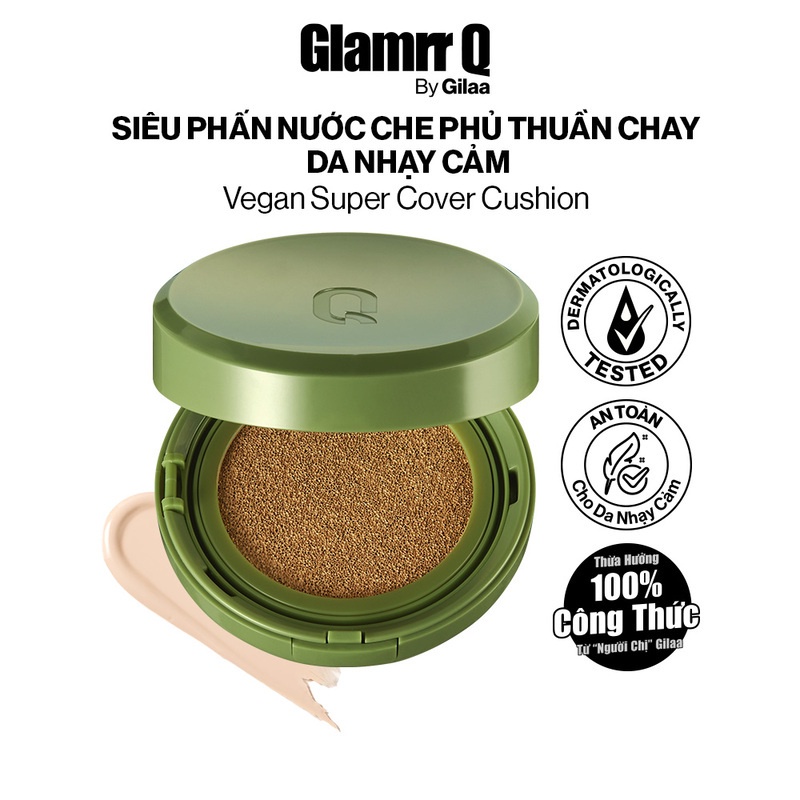 Phấn Nước Glamrr Q Vegan Super Cover Cushion 15g