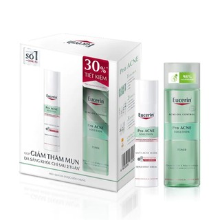 Combo Eucerin Giảm Thâm Mụn, Sáng Da Pro Acne