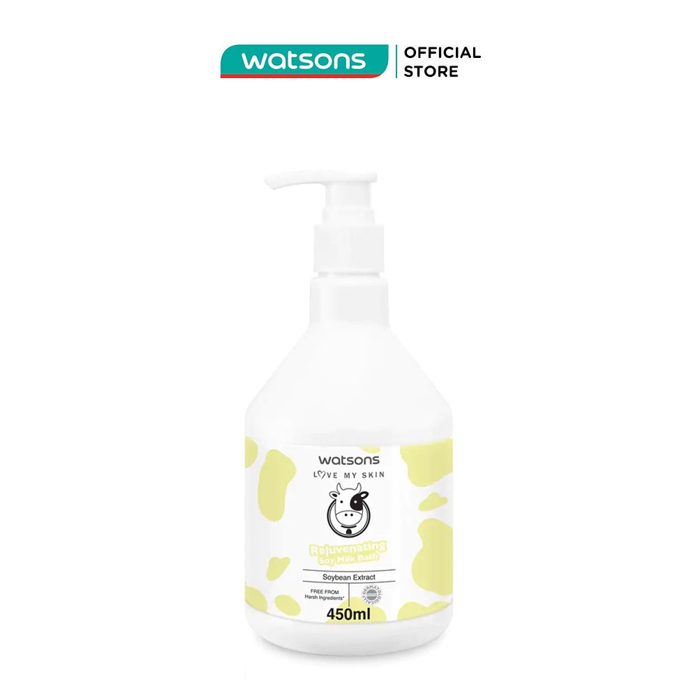 Sữa Tắm Watsons Love My Skin Ngừa Lão Hoá Rejuvenating Soy Milk Bath 450ml