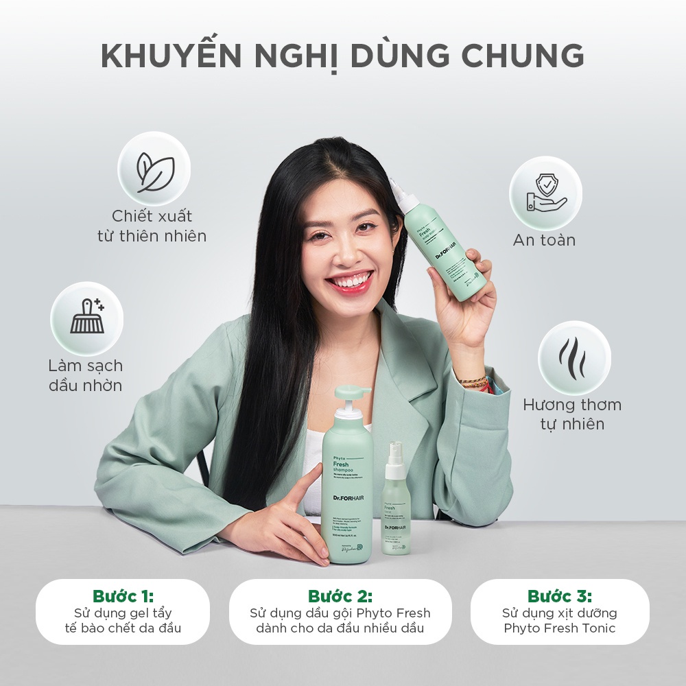 [Mã FMCGWA101 giảm 8% đơn 250K] Dầu Gội Dr.FORHAIR Phyto Fresh Shampoo 300ml