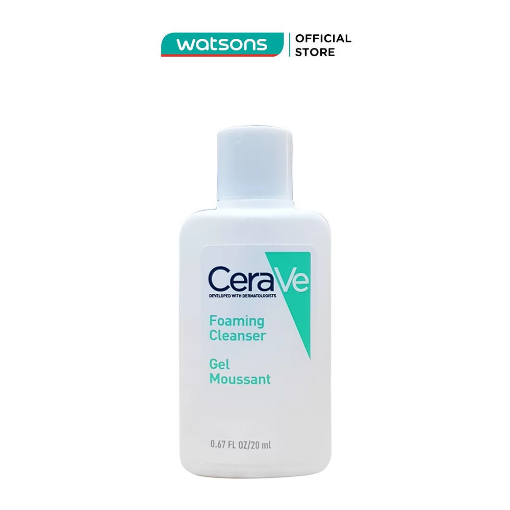 [QUÀ TẶNG KHÔNG BÁN] Sữa Rửa Mặt CeraVe Foaming Cleanser Giúp Làm Sạch Sâu Dành Cho Da Dầu 20ml