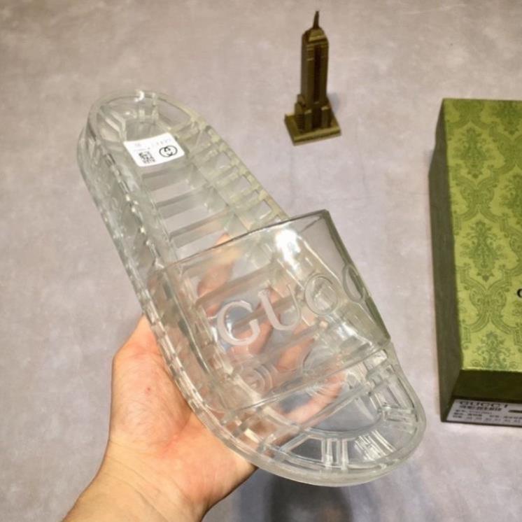 Dép nam nữ GUC.CI trong suốt quai ngang sành điệu - Dép Hot cháy hàng