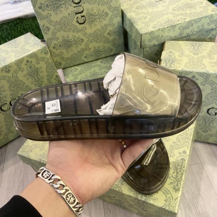 Dép nam nữ GUC.CI trong suốt quai ngang sành điệu - Dép Hot cháy hàng