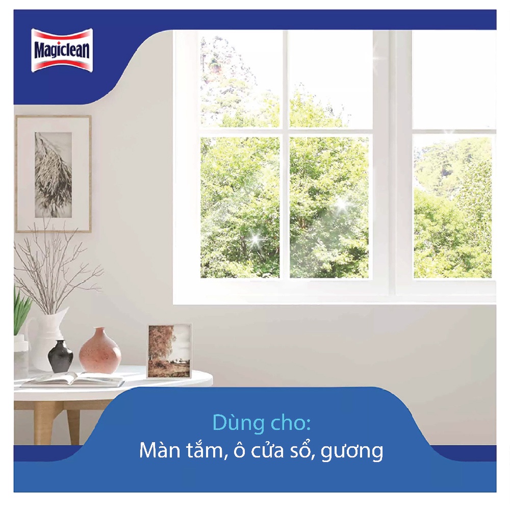 Nước Lau Kính Magiclean Hương Tự Nhiên Chai 500ml