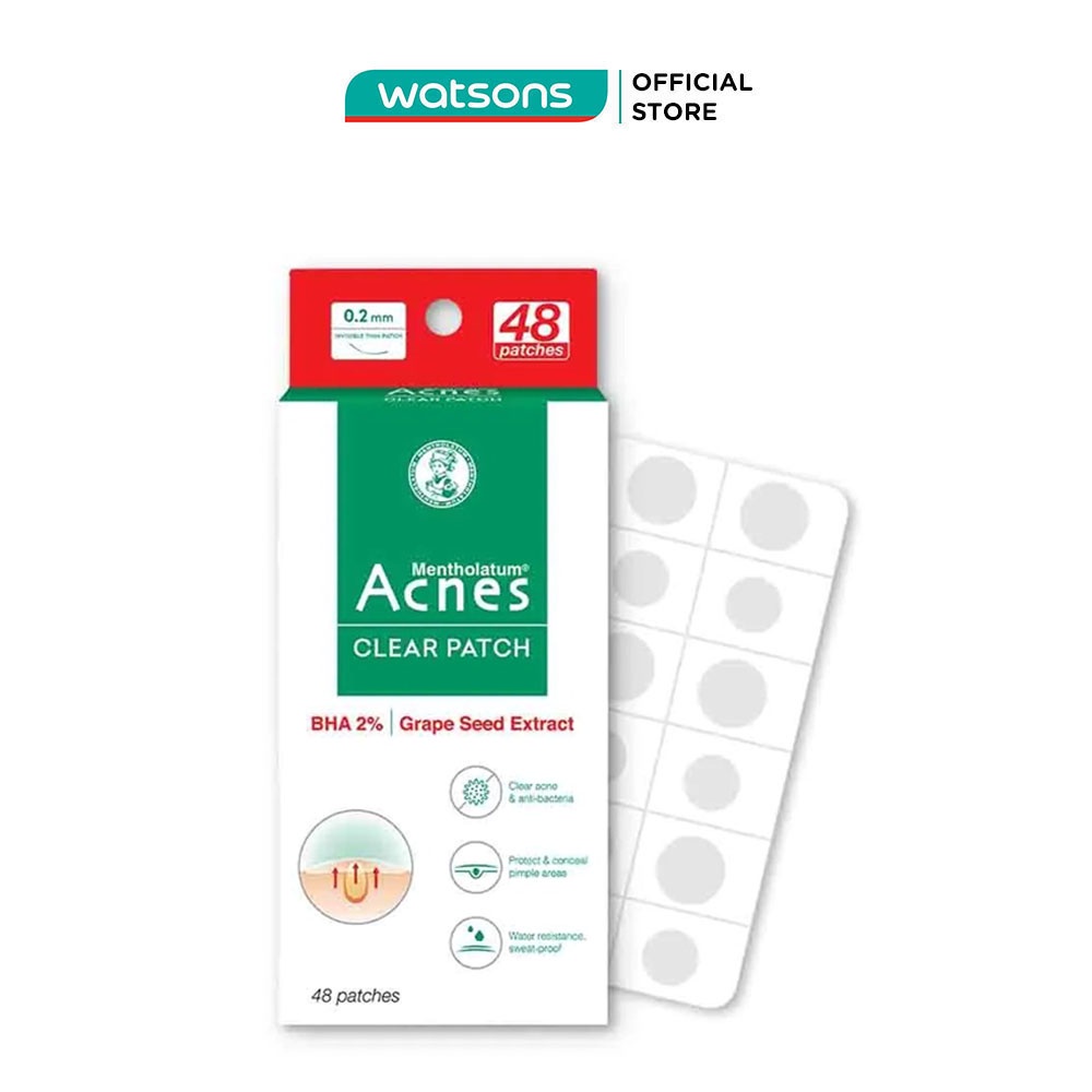 Miếng Dán Mụn Acnes 3 Tác Động Clear Patch 48 Miếng