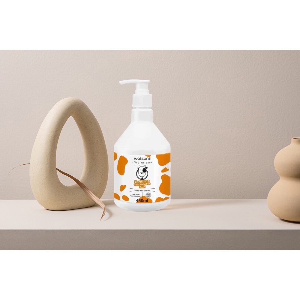 Sữa Tắm Watsons Love My Skin Hương Trà Sữa Thái Enriching Thai Milk Tea Bath 450ml