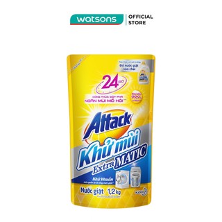 Nước giặt attack khử mùi extra matic dành cho giặt máy 1.2kg