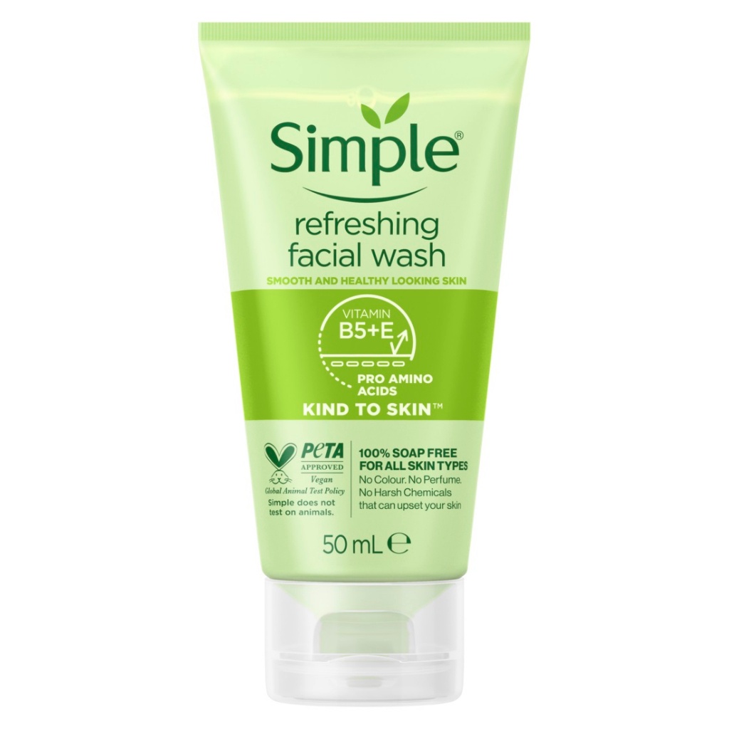 Simple Kind To Skin Refreshing Facial Wash Gel 50ml