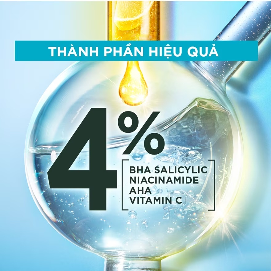 Dưỡng Chất Garnier Giảm Mụn Sáng Da Skin Naturals Bright Complete Anti-Acne Booster Serum 30ml