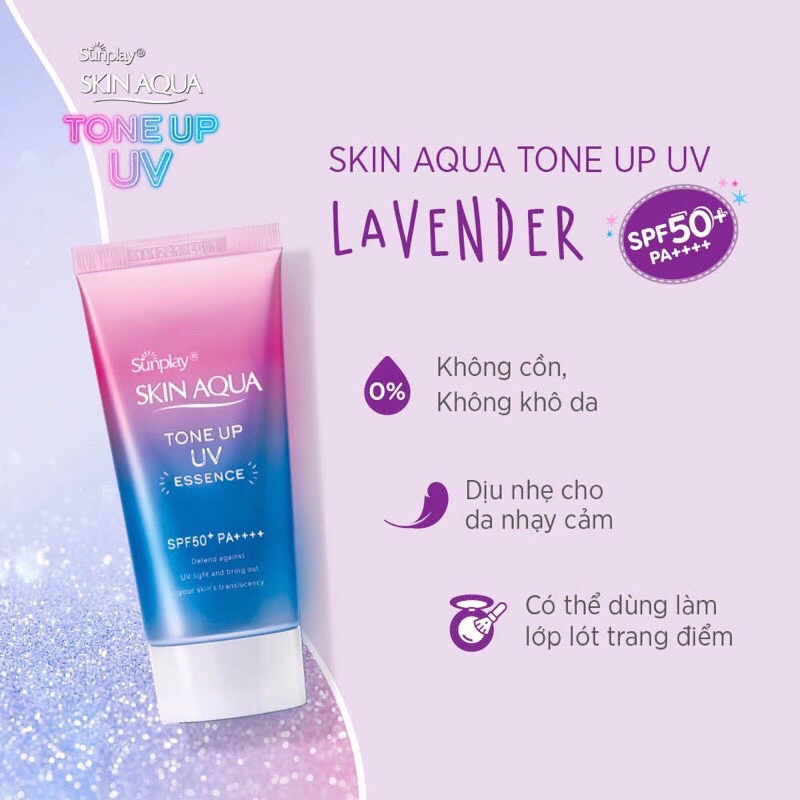 [QUÀ TẶNG KHÔNG BÁN] Sunplay Skin Aqua Tone Up UV Essence Lavender 7g