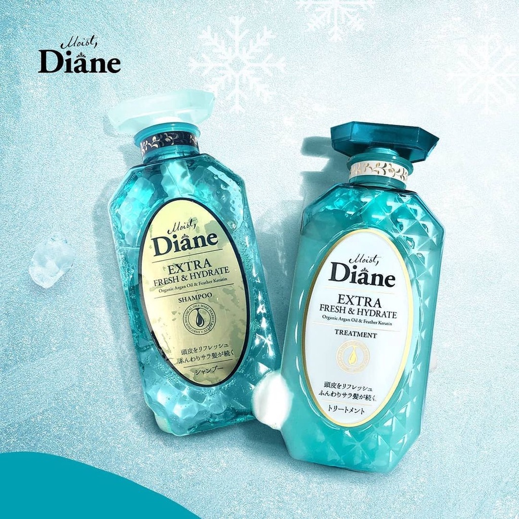 Dầu Gội Moist Diane Extra Fresh & Hydrate Shampoo Kiểm Soát Dầu Thừa Hương Khuynh Diệp 450ml