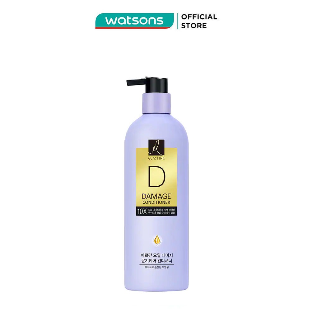 Dầu Xả Elastine Phục Hồi Tóc Hư Tổn Argan Oil Damage Care 10X Conditioner 680ml