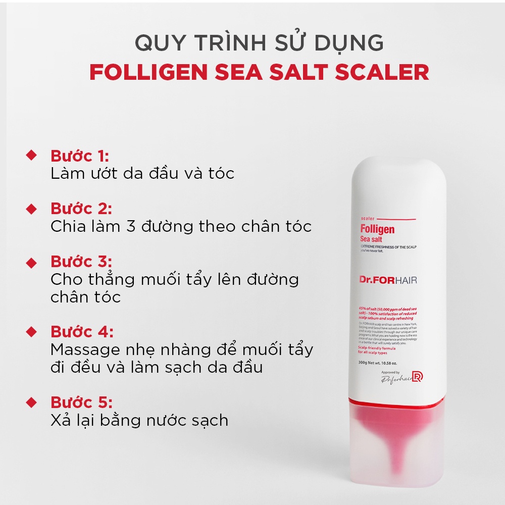 Muối Tẩy Tế Bào Chết Da Đầu DR.FORHAIR Folligen Sea Salt Scaler 300g