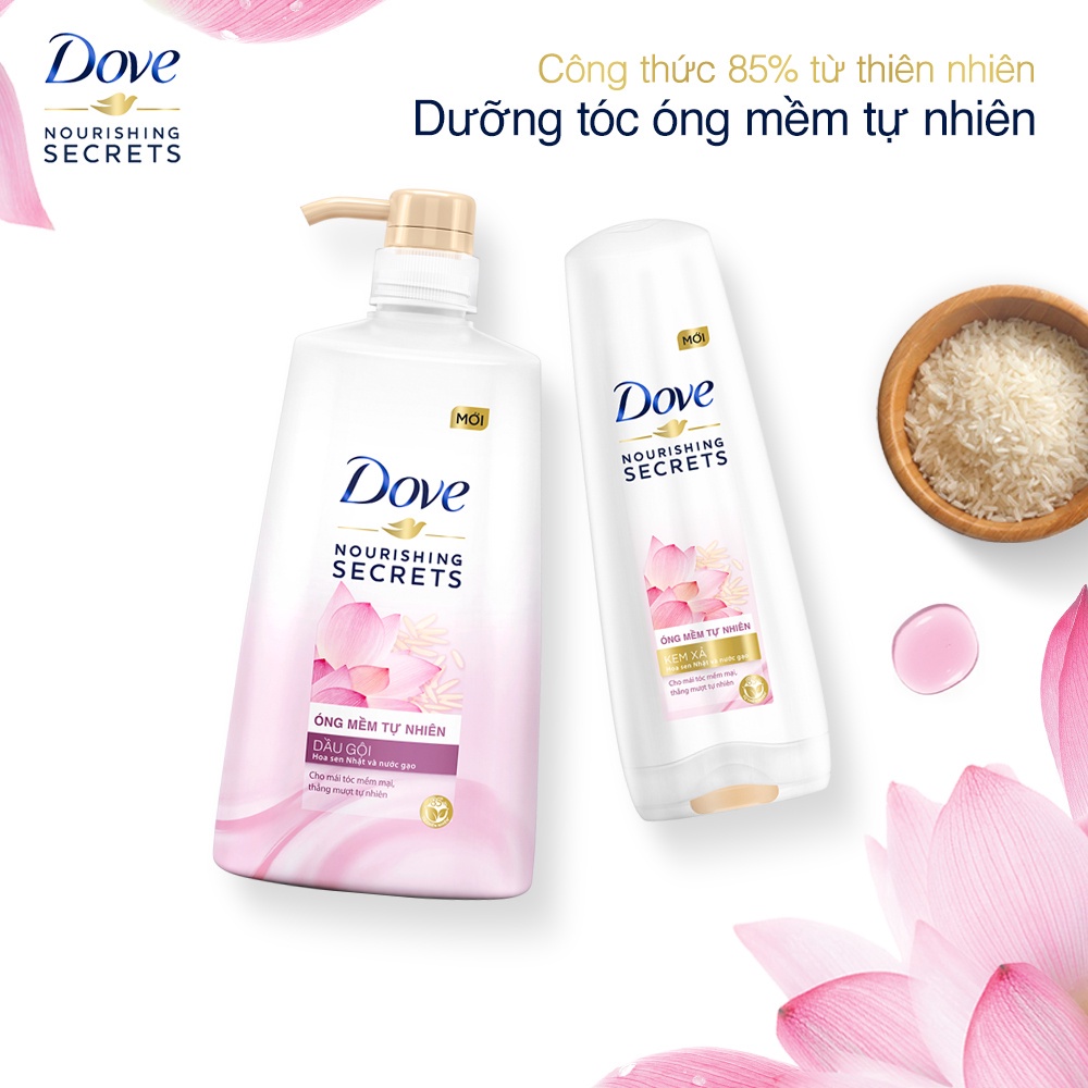 Dầu Gội Dove Óng Mềm Tự Nhiên 640g