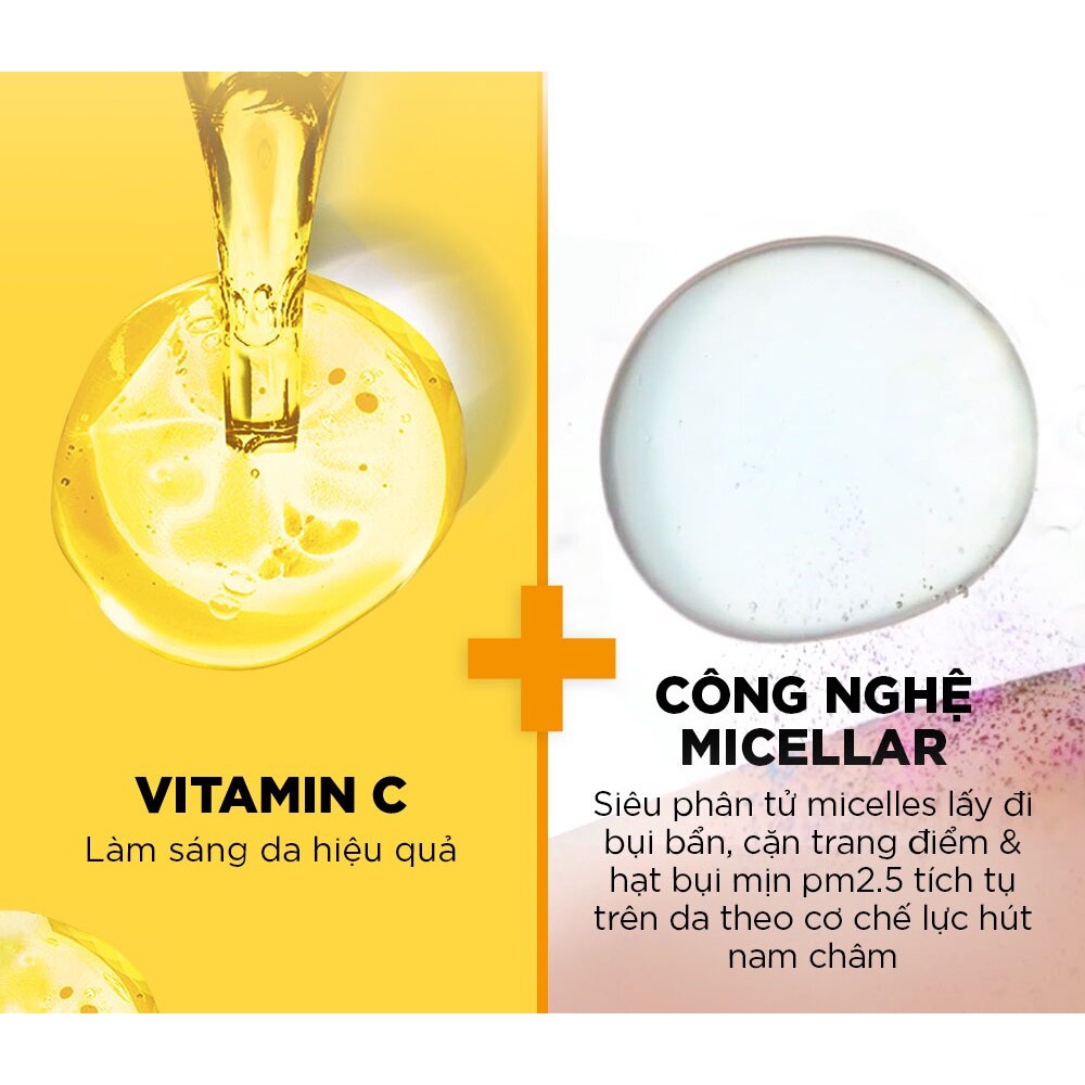 Nước Làm Sạch & Tẩy Trang Garnier Micellar Cleansing Water Vitamin C Sáng Da 400ml