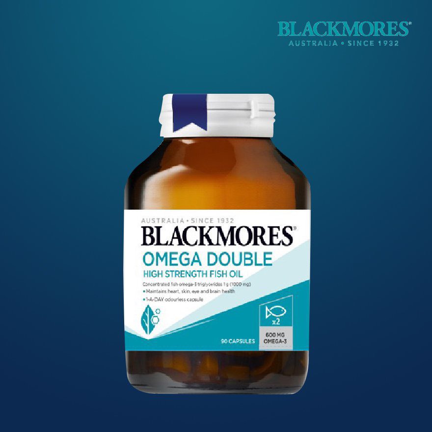 Thực Phẩm Bảo Vệ Sức Khỏe Blackmores Omega Double High Strength Fish Oil Dầu Cá 90 Viên