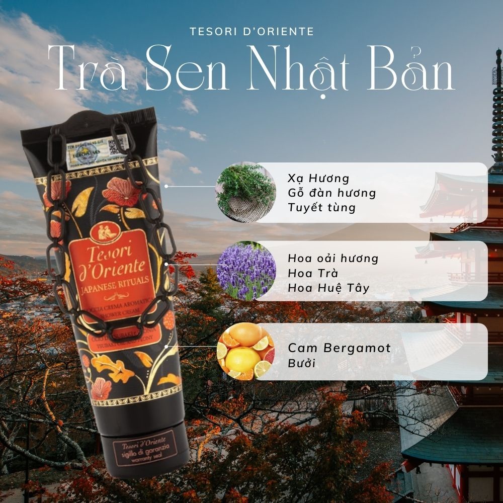 Sữa Tắm Tesori D'Oriente Nước Hoa Hoa Trà Nhật Bản 250ml