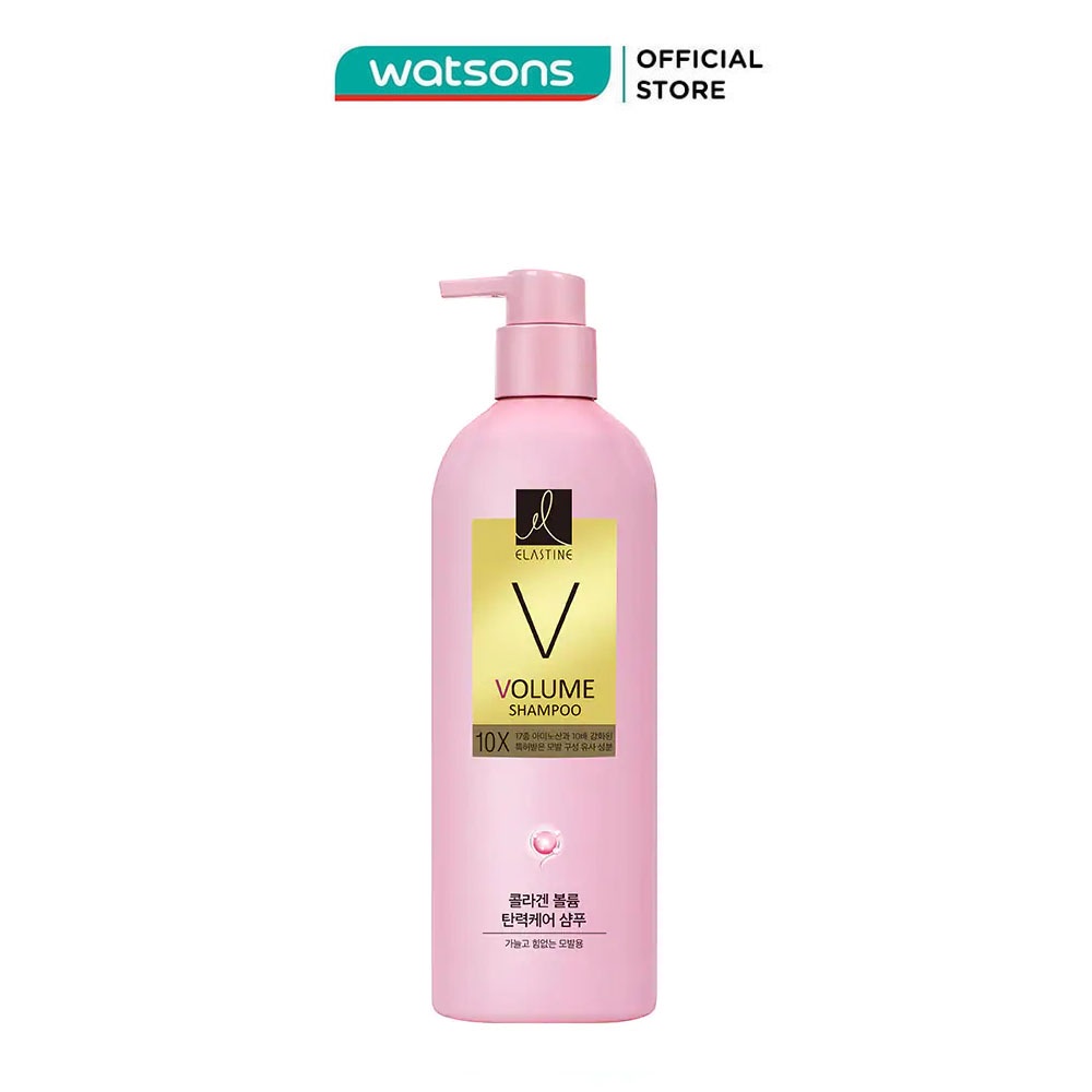 Dầu Gội Elastine Dành Cho Tóc Yếu Và Gãy Rụng Collagen Volume Care 10X Shampoo 680ml