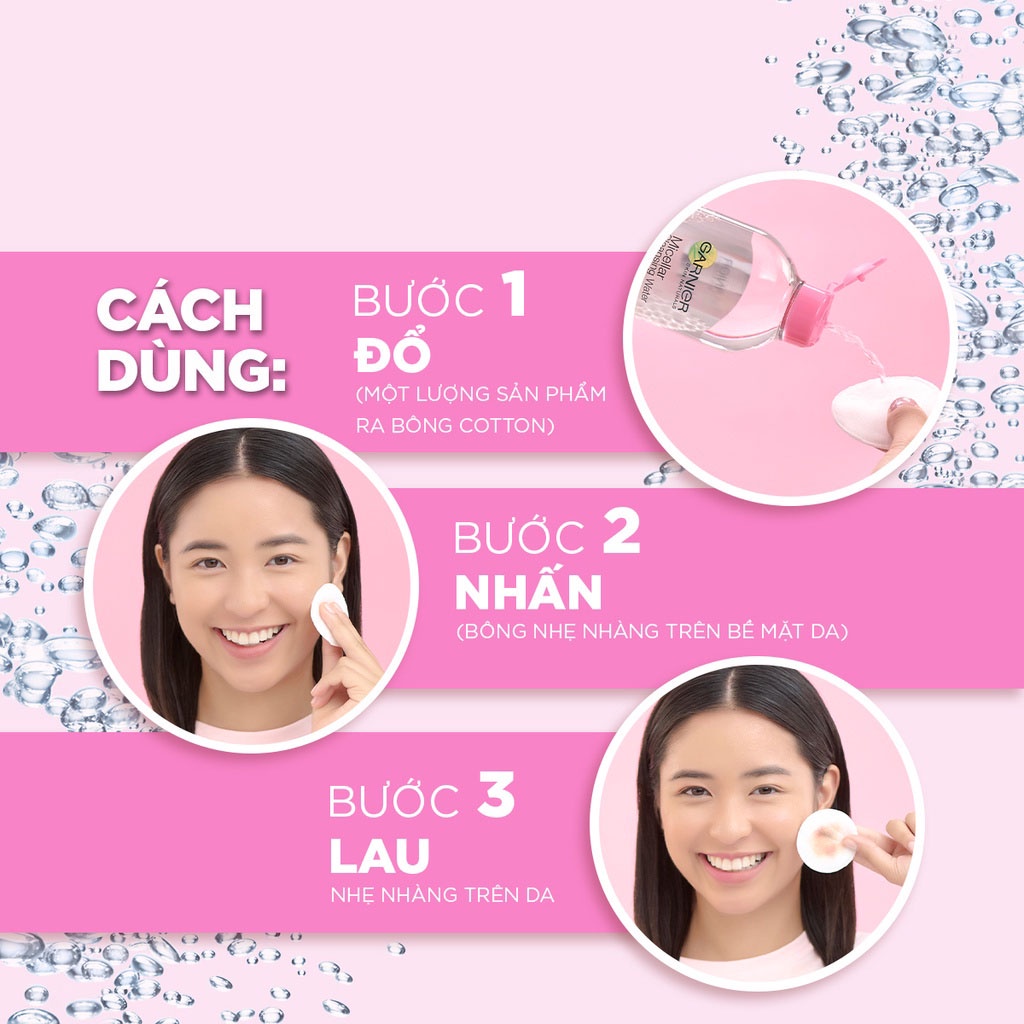 Nước Làm Sạch & Tẩy Trang Garnier Micellar Cleansing Water Cho Da Nhạy Cảm 50ml