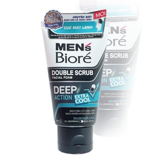 Sữa Rửa Mặt Bioré Tác Động Kép Sạch Sâu Cực Mát Lạnh Cho Nam 100g