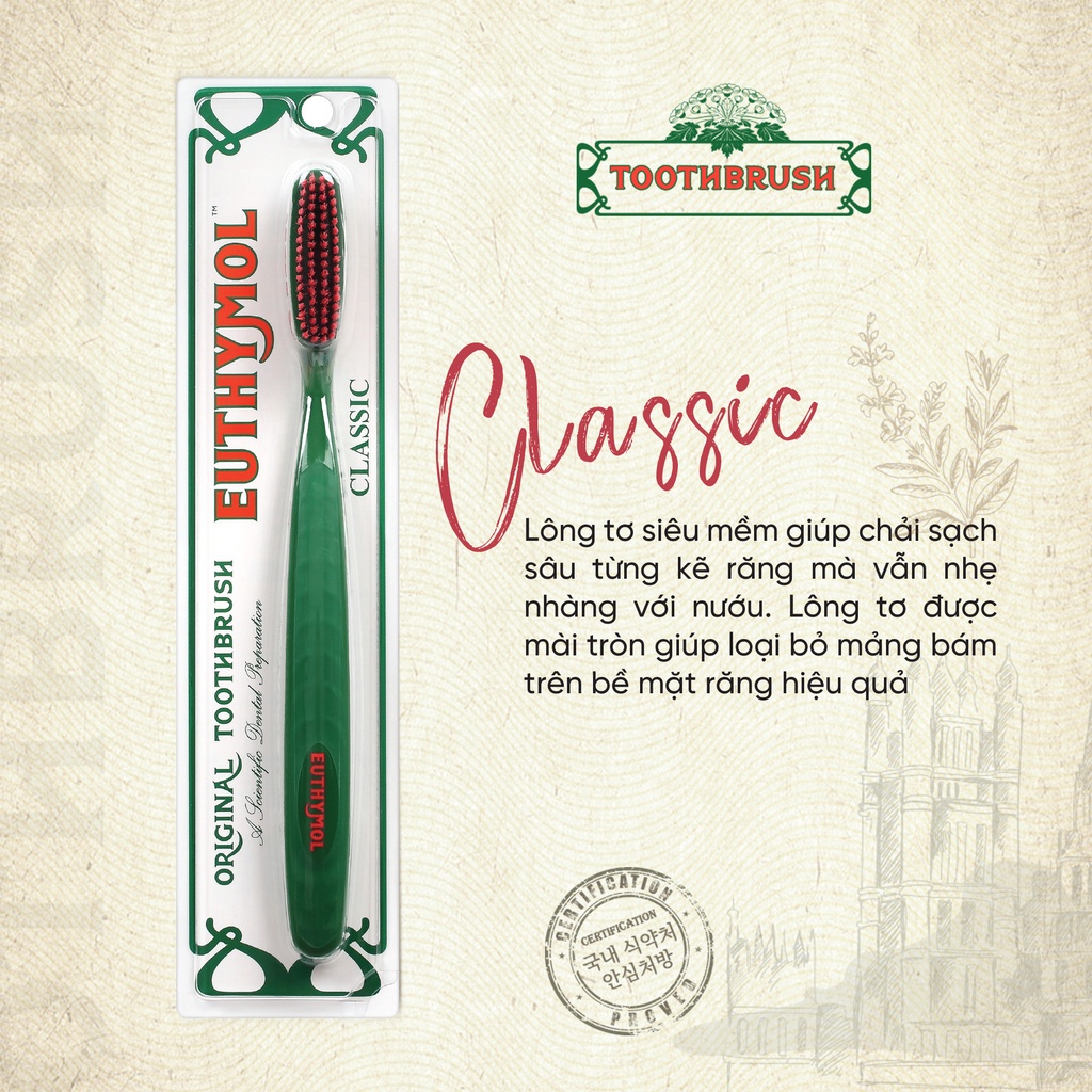 Bàn Chải Răng Euthymol Original Toothbrush Classic 1 Cây