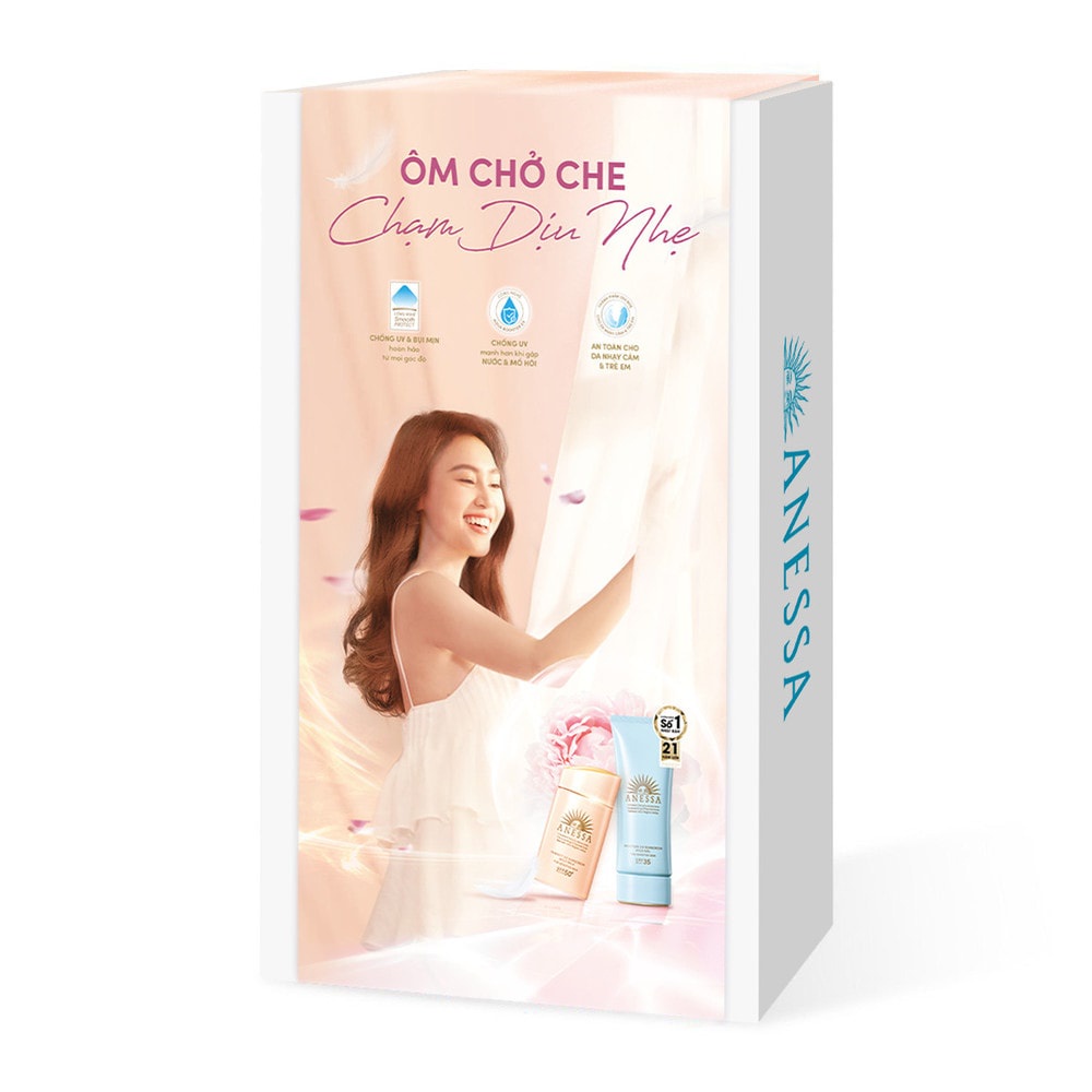 Combo Sữa Chống Nắng Anessa Cho Da Nhạy Cảm Và Trẻ Em