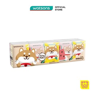  Khăn Giấy Bỏ Túi Watsons Velvety soft mini hankies (Shibainc Fruity) 3ply 10pcs