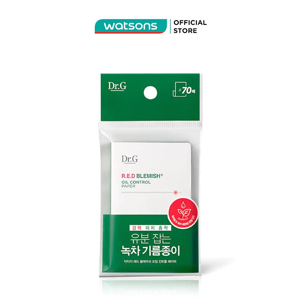 [Mã FMCGWA101 giảm 8% đơn 250K] Giấy Thấm Dầu Dr.G R.E.D Blemish Oil Control Paper 70 Miếng