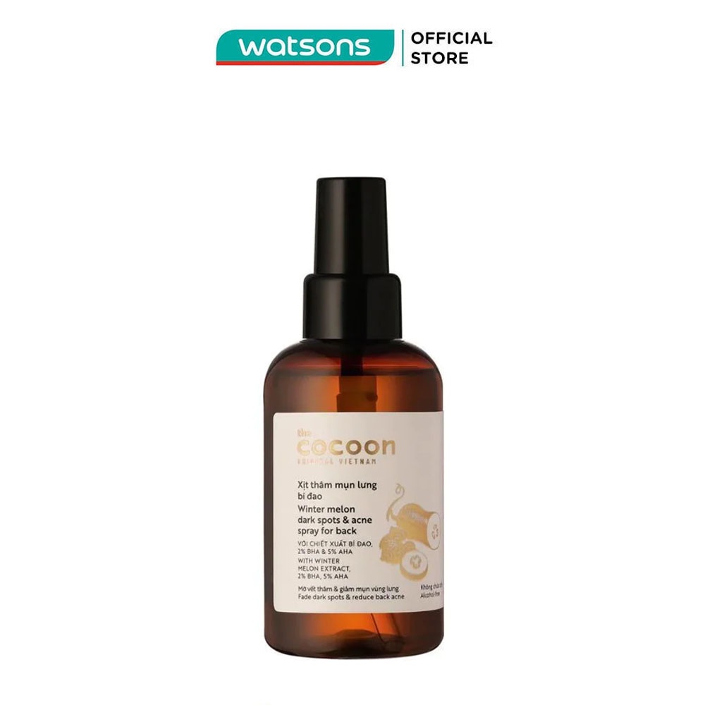 Xịt Thâm Mụn Lưng Cocoon Bí Đao Mờ Vết Thâm Và Giảm Mụn Vùng Lưng 140ml