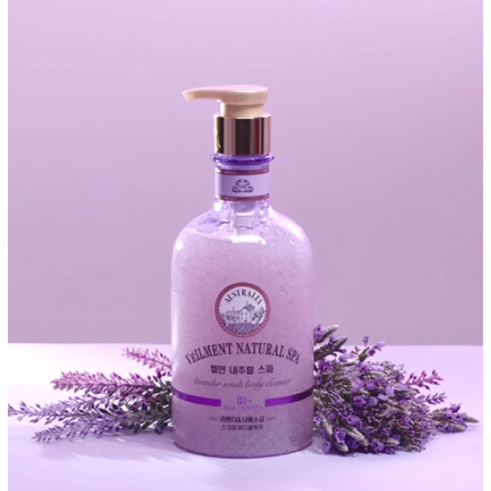 Sữa Tắm Hạt Veilment On The Body Dưỡng Ẩm Và Làm Sáng Da Hương Lavender 600g