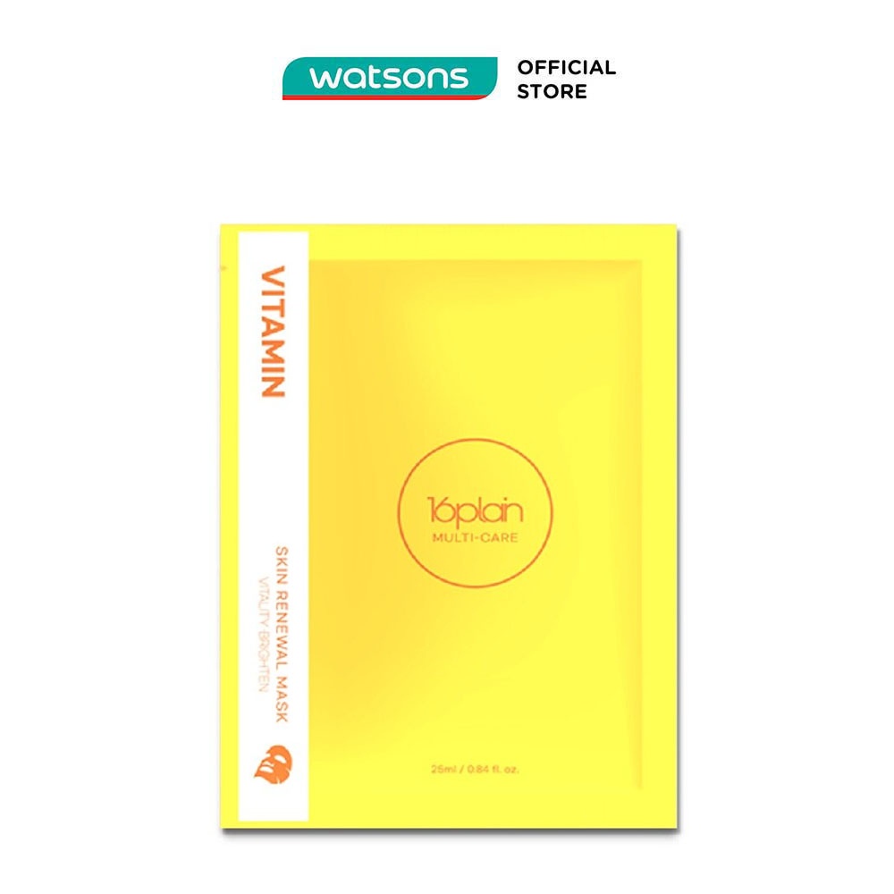 Mặt Nạ Dưỡng 16plain Multi-care Ngừa Lão Hóa Trắng Da Vitamin Skin Renewal Mask 25ml