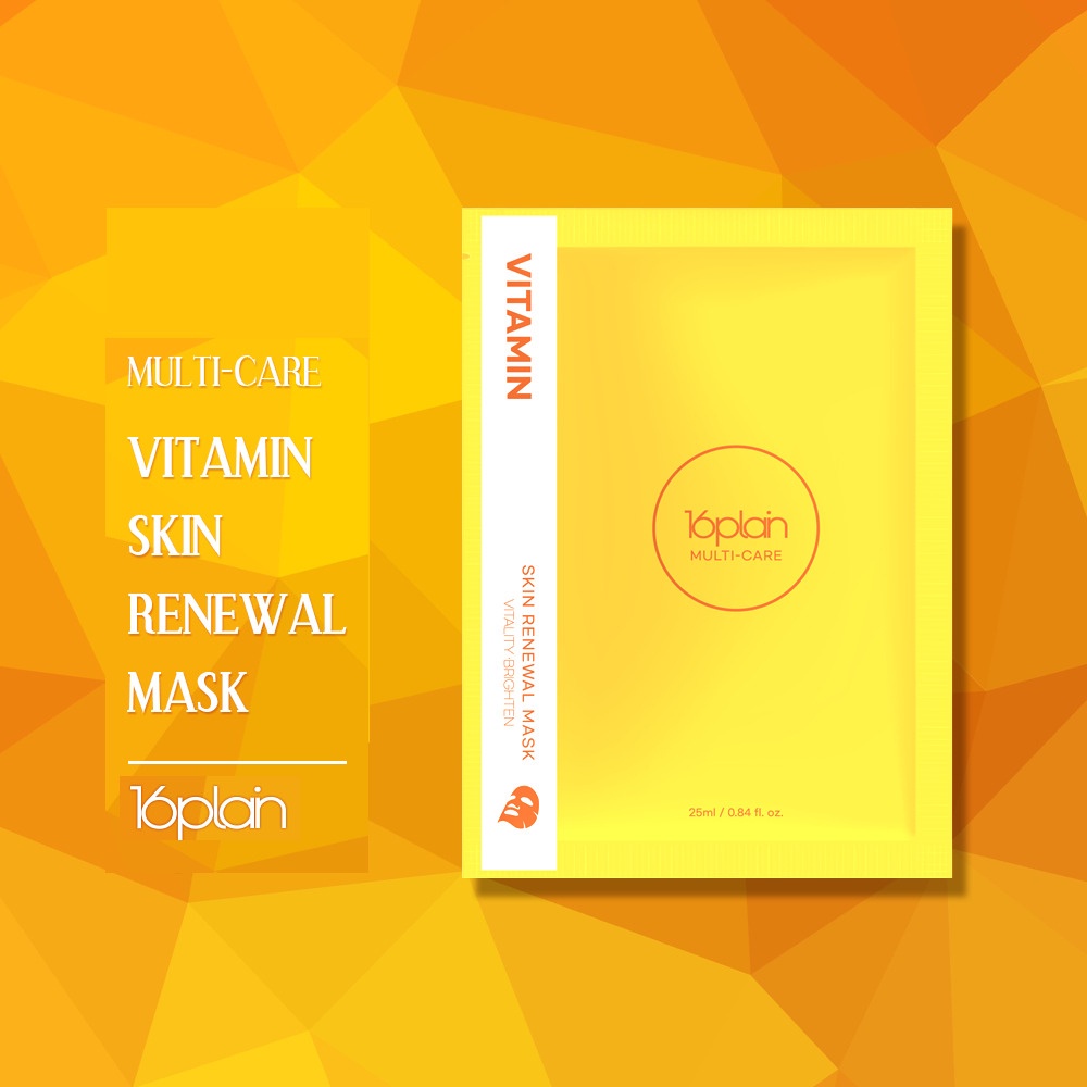Mặt Nạ Dưỡng 16plain Multi-care Ngừa Lão Hóa Trắng Da Vitamin Skin Renewal Mask 25ml