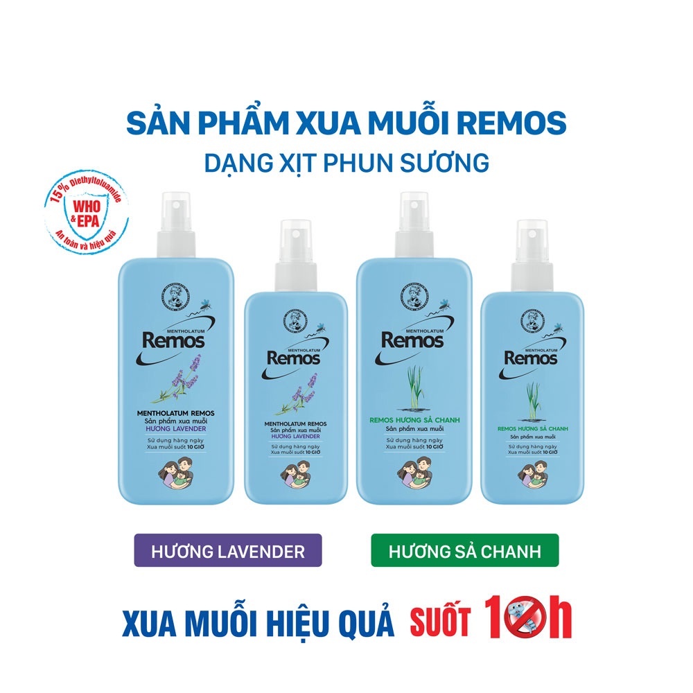 Xịt Chống Muỗi Remos Hương Oải Hương 150ml